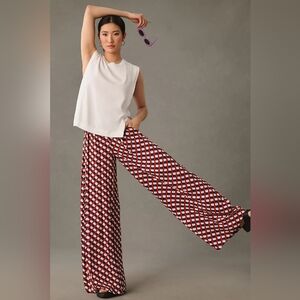 Anthropologie Corey Lynn Calter Printed Pleated Wide-Leg Pants